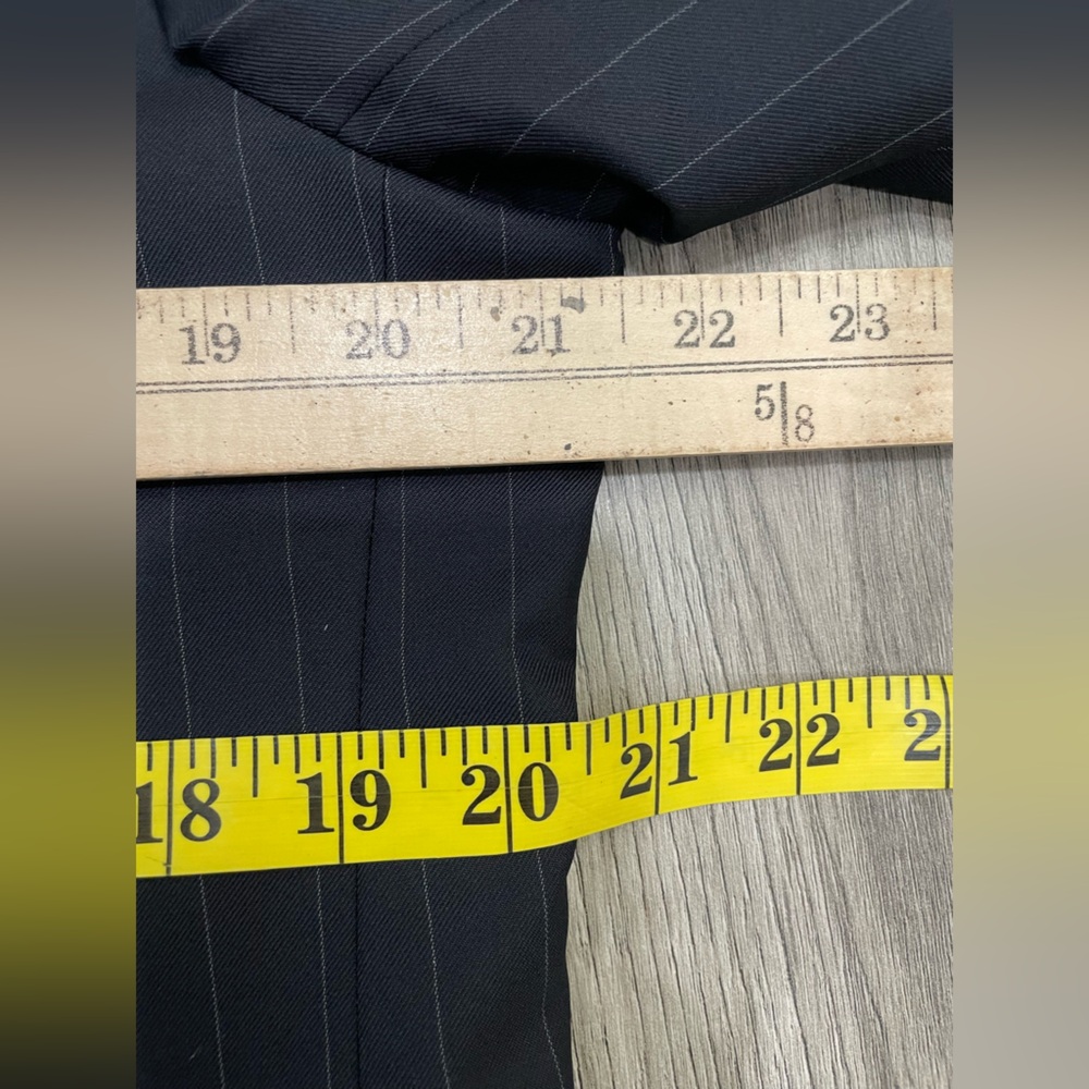 Brooks Brothers Golden Fleece Fitzgerald Dark Navy Blue Pin Stripe Suit 42R/32W - Picture 5 of 16